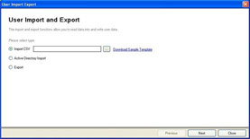 User Import and Export